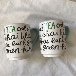 Kate Spade mug set of 2 “all in good taste”